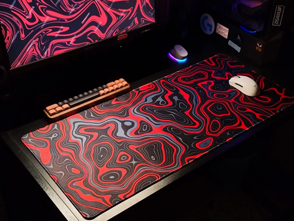Red Marble Mousepad