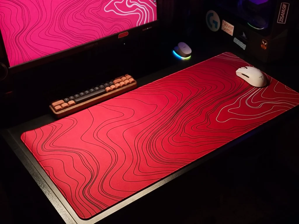 Red Topographic Mousepad
