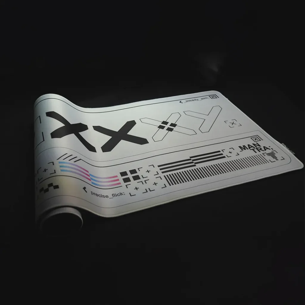 Print Stream (White) Gaming Mousepad