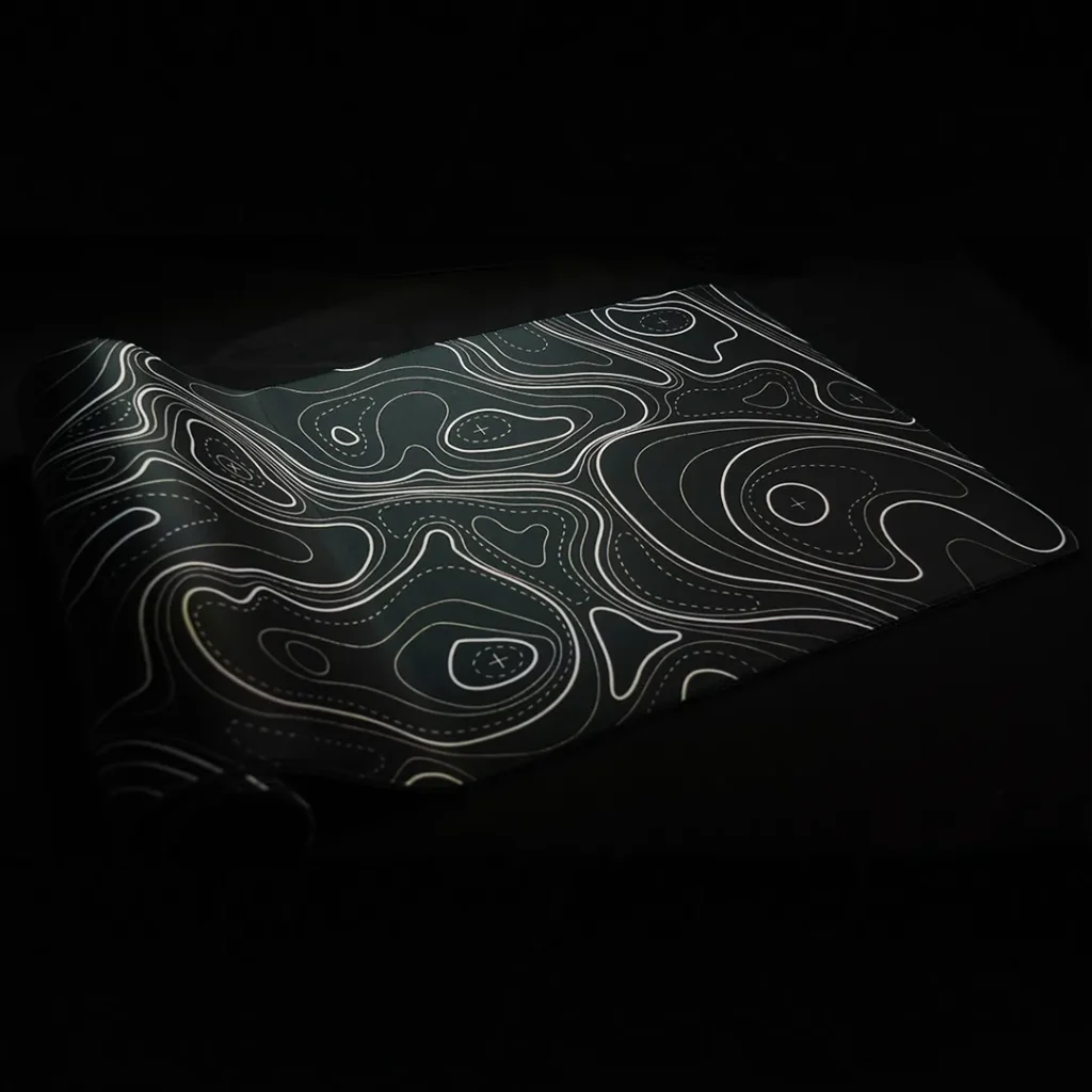 Topography (Black) Gaming Mousepad